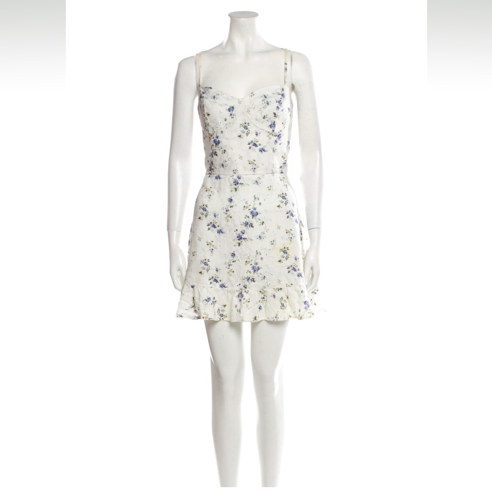 Floral-Print Linen Sundress